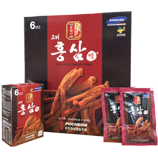 Nước hồng sâm Pocheon chính hãng sâm Hàn Quốc 6 năm tuổi hộp 30 gói - 8809191149572