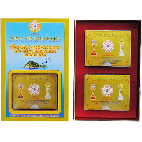 Tổ Yến Sào Khánh Hòa tinh chế hộp quà tặng 3 hộp 5g - 012G