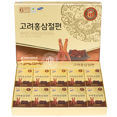 Hồng sâm lát tẩm mật ong sâm Hàn Quốc chính hãng Pocheon hộp 200g - 8809191148223