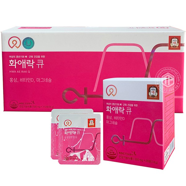 Viên hồng sâm KGC cho phụ nữ tuổi trung niên Hwa Ae Rak (Women Balance Q) - hộp 112 viên - 8809332397305