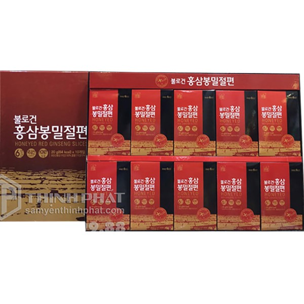 Hồng sâm lát tẩm mật ong Daedong chính hãng Hàn Quốc 6 năm tuổi hộp 200g - 8809118596700