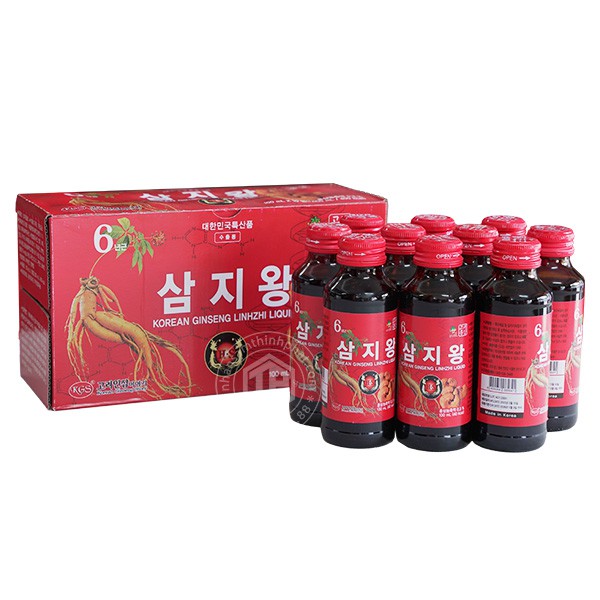 Nước hồng sâm linh chi KGS Hàn Quốc hộp 10 chai - 8809054085658