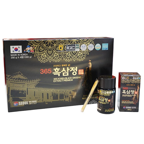 Cao hắc sâm Hàn Quốc 6 năm tuổi hộp 4 lọ 250g