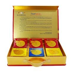 Bánh trung thu Yến Sào hộp 6 bánh x 200gr (3 thập cẩm, 3 nhân mềm)