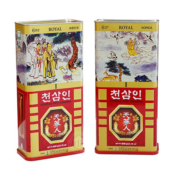 Hồng sâm củ khô hộp thiếc Bio 600g Chính hãng Hàn Quốc