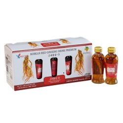 Nước hồng sâm Hàn Quốc chính hãng Kang's Food hộp 10 chai có củ sâm tươi