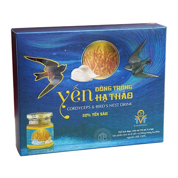 Yến đông trùng hạ thảo không đường hộp 6 lọ