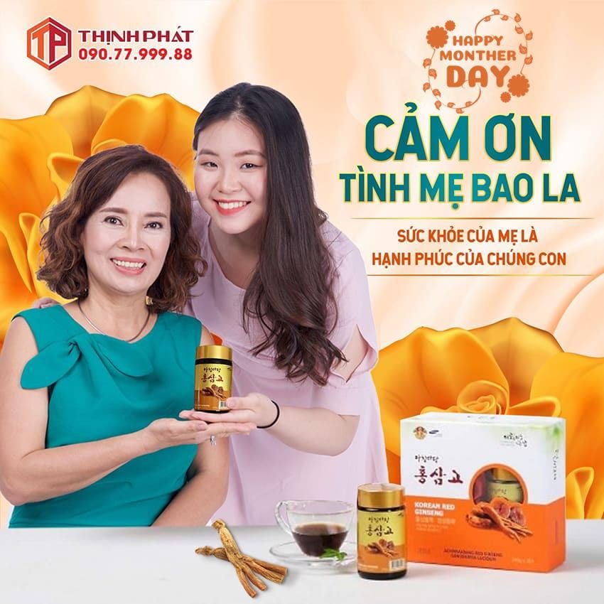 Bạn có thể chọn hồng sâm kết hợp cùng thảo dược quý để làm sức khỏe cho mẹ