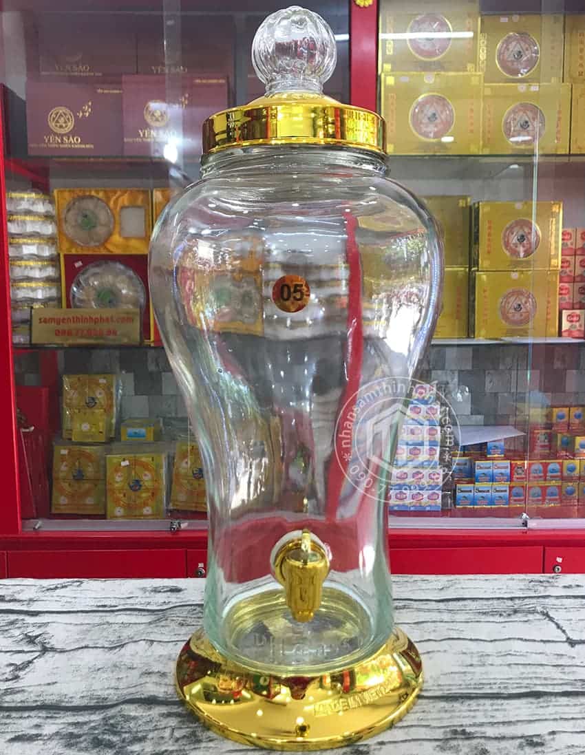 Bình ngâm sâm tươi Việt Nam 5 lít