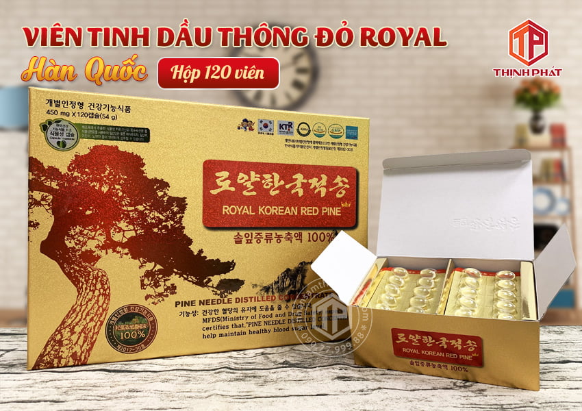 Viên tinh dầu thông đỏ Hàn Quốc Royal 120 viên