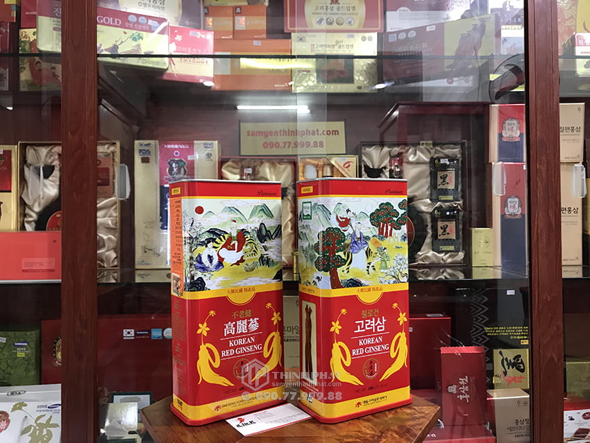 Hồng Sâm Củ Khô Hộp Thiếc 600g Chính hãng Deadong Hàn Quốc