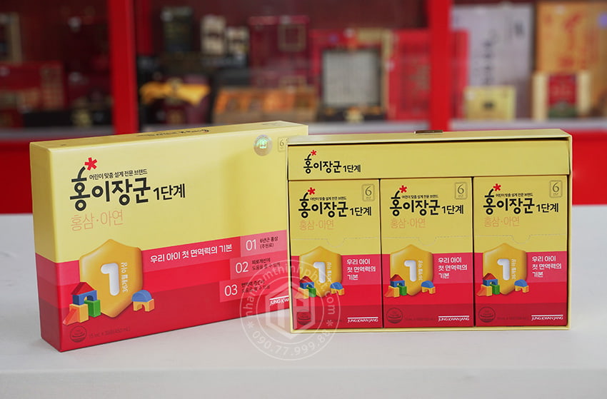Nước hồng sâm Baby cho trẻ em cao cấp Sâm Chính phủ KGC Jung Kwan Jang hộp 30 gói x 15ml 