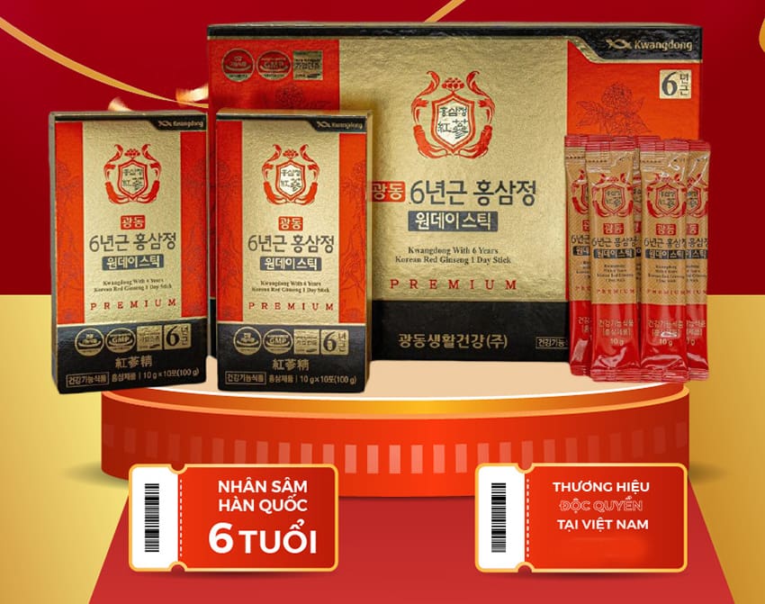 Tinh chất hồng sâm cô đặc Premium KwangDong Hàn Quốc hộp 30 gói