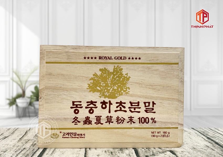 Bột đông trùng hạ thảo Hàn Quốc nguyên chất 100% hộp 2 lọ x 90g Bột đông trùng hạ thảo Hàn Quốc nguyên chất 100% hộp 2 lọ x 90g