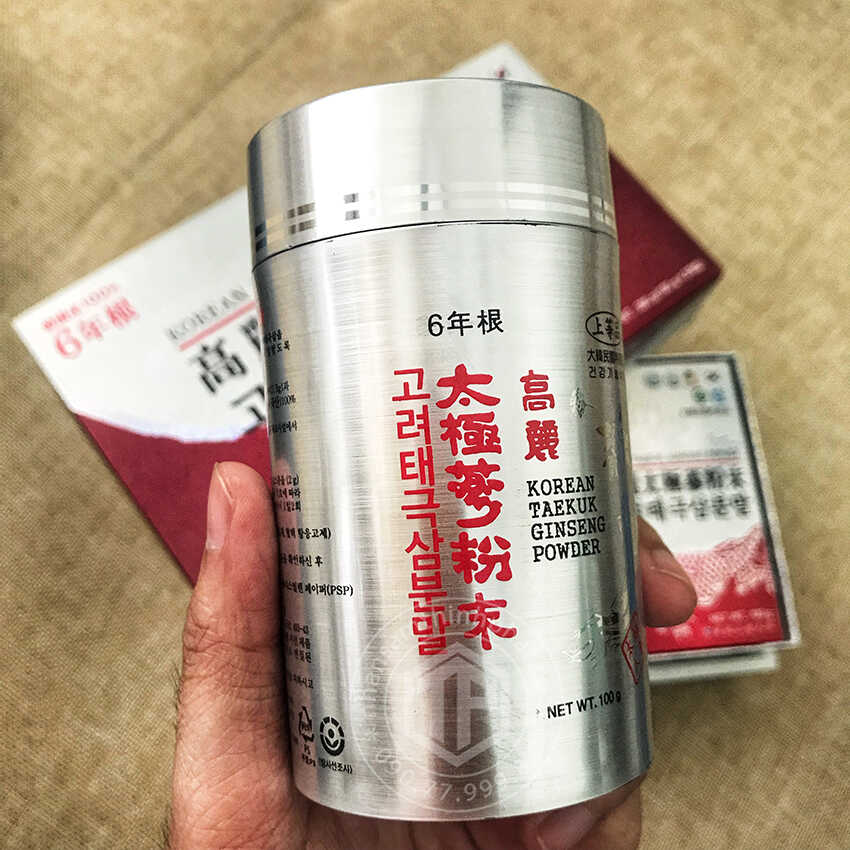 Bột Hồng Sâm Hàn Quốc chính hãng 100% Dongil hộp lọ 100g