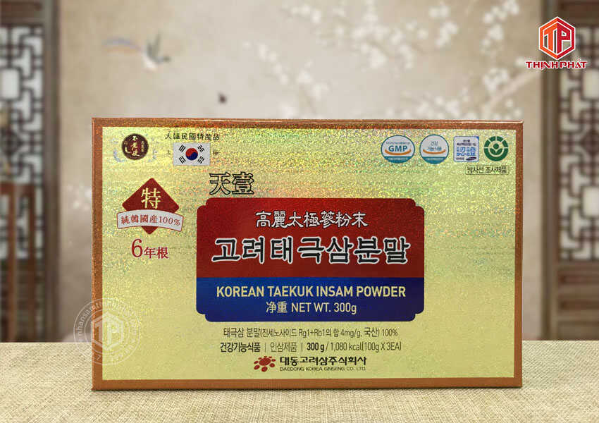 Bột thái cực sâm Hàn Quốc Daedong hộp 3 lọ x 100g