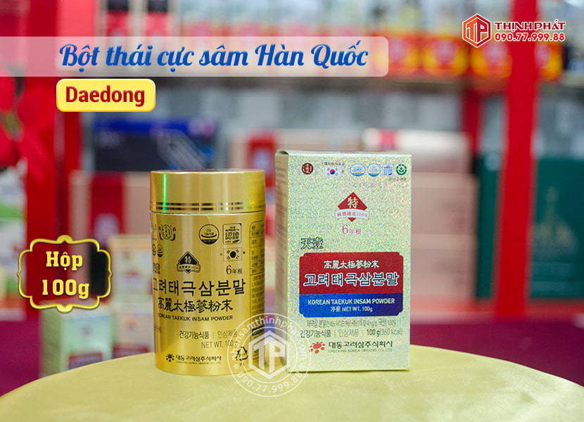 Bột thái cực sâm Hàn Quốc Daedong lọ 100g Bột thái cực sâm Hàn Quốc Daedong lọ 100g