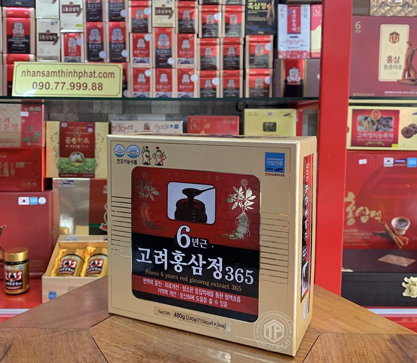 Cao hồng sâm 365 chính hãng Hàn Quốc hộp 2 lọ 240g Cao hồng sâm 365 chính hãng Hàn Quốc hộp 2 lọ 240g