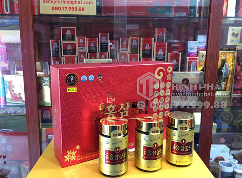 Cao hồng sâm Bio Apgold Hàn Quốc 6 năm tuổi chính hãng hộp 3 lọ x 240g