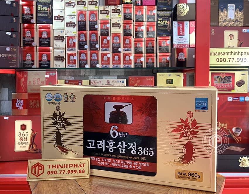 Cao hồng sâm chính hãng 365 sâm Hàn Quốc 6 năm tuổi hộp 4 lọ 240g Cao hồng sâm chính hãng 365 sâm Hàn Quốc 6 năm tuổi hộp 4 lọ 240g
