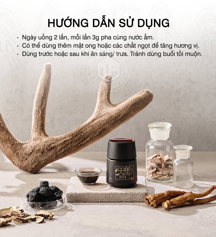 Hướng dẫn sử dụng Cao hồng sâm nhung hươu KGC 180g Sâm chính phủ Jung Kwan Jang