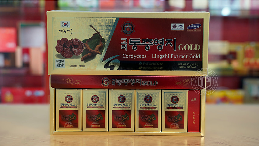 Cao linh chi đông trùng hạ thảo Hàn Quốc hộp 5 lọ Cao linh chi đông trùng hạ thảo Hàn Quốc hộp 5 lọ