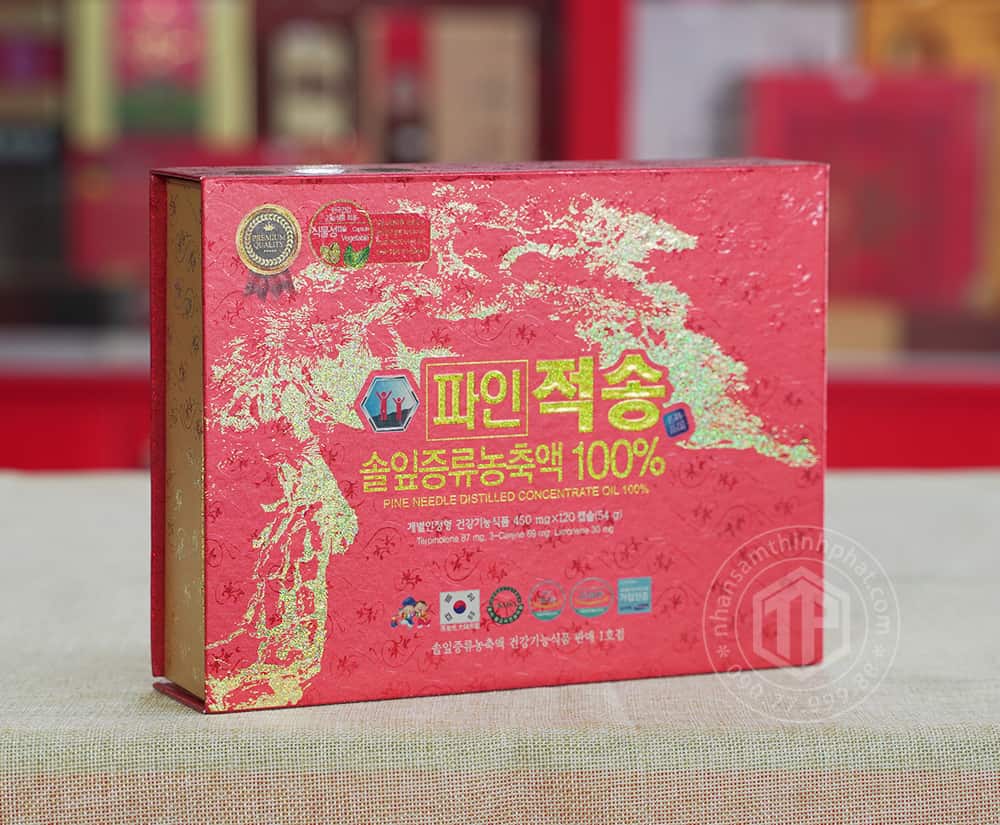 Viên tinh dầu thông đỏ Chính Phủ Hàn Quốc cao cấp Pine Jeok Song Gold 120 viên