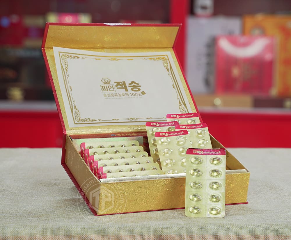 Viên tinh dầu thông đỏ Chính Phủ Hàn Quốc cao cấp Pine Jeok Song Gold 120 viên