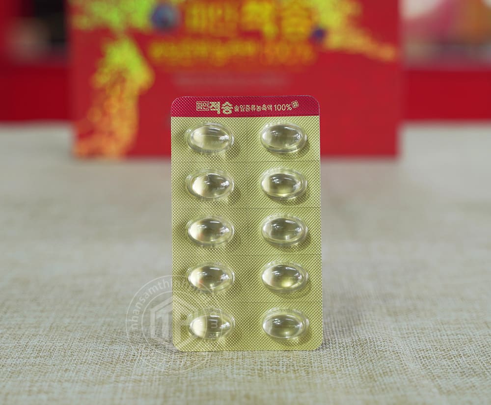 Viên tinh dầu thông đỏ Chính Phủ Hàn Quốc cao cấp Pine Jeok Song Gold 120 viên