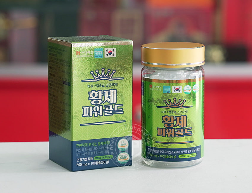 Viên tinh dầu thông đỏ Hàn Quốc Hwangje Power Gold 100 viên