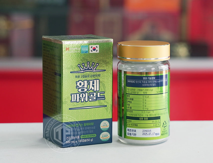 Viên tinh dầu thông đỏ Hàn Quốc Hwangje Power Gold 100 viên