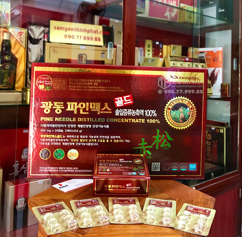 Viên Tinh Dầu Thông Đỏ Hàn Quốc Kwangdong Chính hãng 120 Viên Cao cấp chất lượng