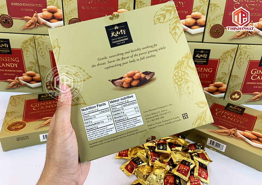 Kẹo nhân sâm cao cấp hộp 227g ít đường