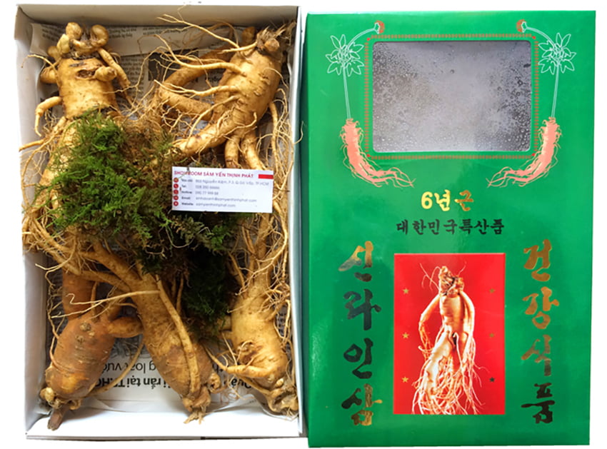 Nhân sâm tươi Hàn Quốc loại 5 củ 1 kg
