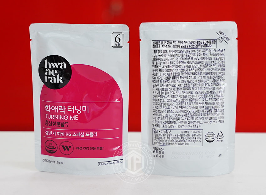 Nước Hồng Sâm Cao Cấp KGC cho nữ tuổi trung niên chính hãng 10 gói x 70ml