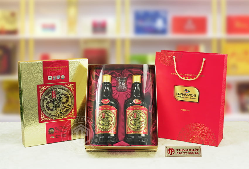 Nước hồng sâm đông trùng hạ thảo Hàn Quốc hộp 2 chai x 720ml