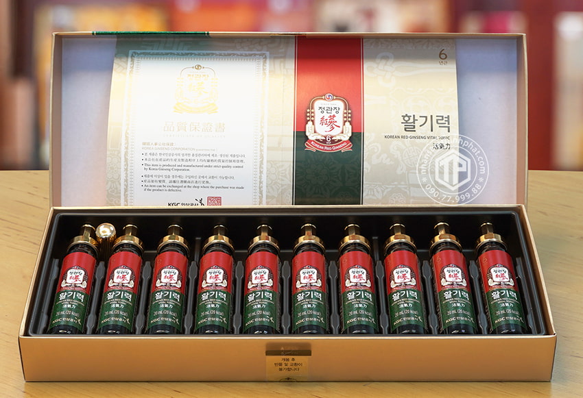 Nước hồng sâm KGC hộp 10 ống - Chính hãng sâm Chính phủ Hàn Quốc Jung Kwan Jang