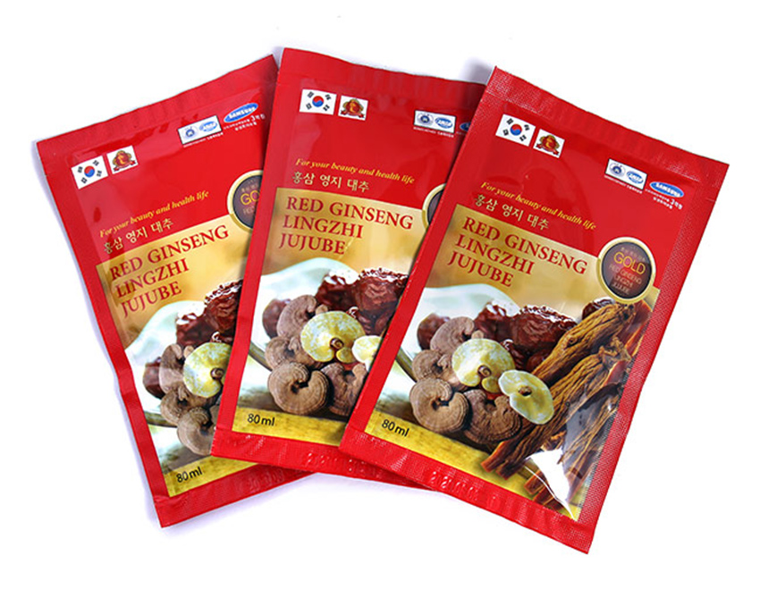 Nước hồng sâm linh chi táo đỏ Hàn Quốc hộp 30 gói x 80ml