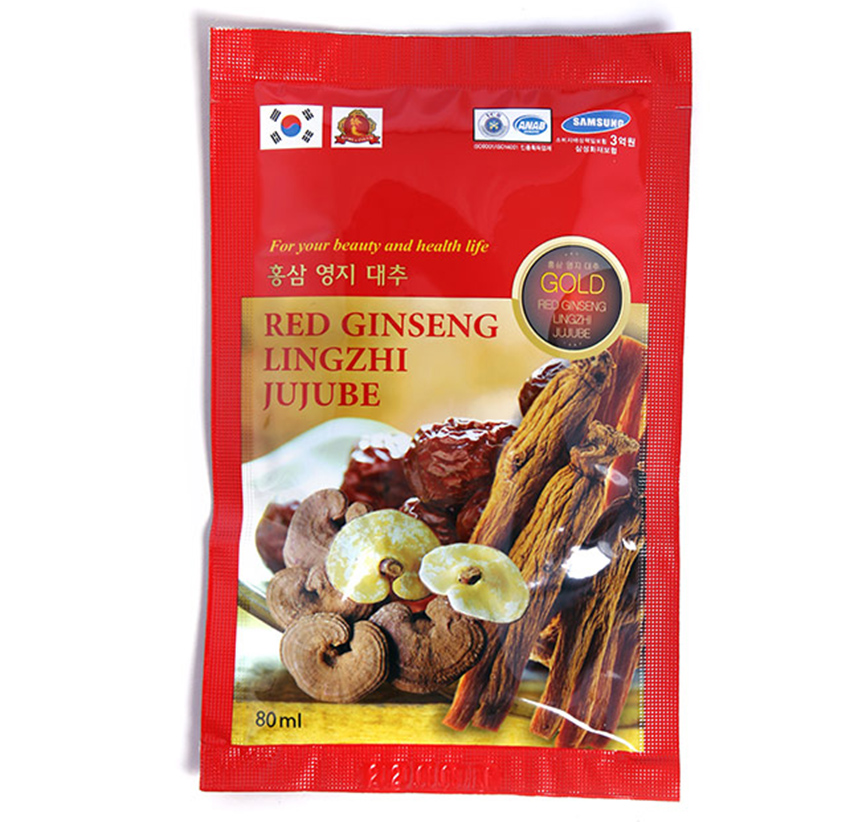 Nước hồng sâm linh chi táo đỏ Hàn Quốc hộp 30 gói x 80ml