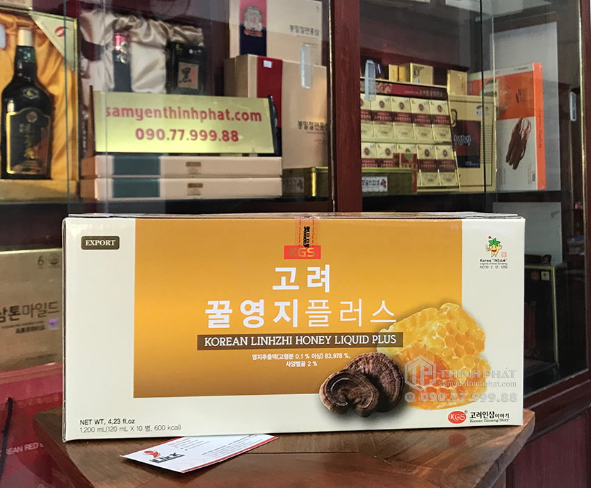 Nước linh chi mật ong KGS hộp 10 chai