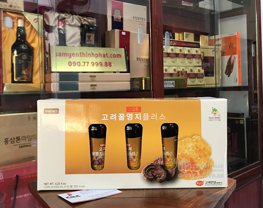 Nước linh chi mật ong KGS hộp 10 chai