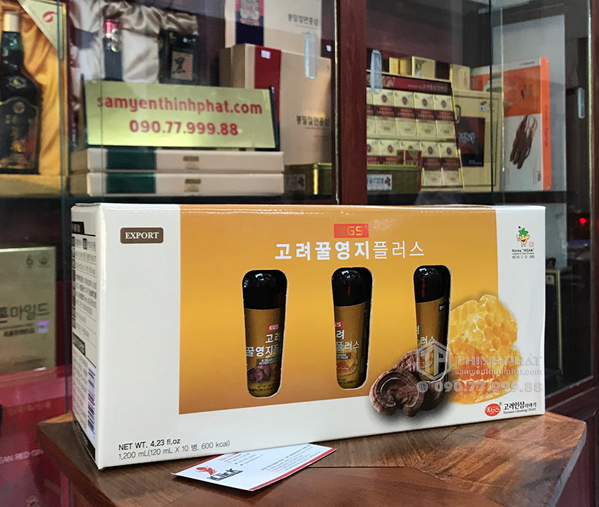 Nước linh chi mật ong KGS hộp 10 chai