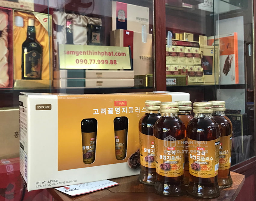 Nước linh chi mật ong KGS hộp 10 chai