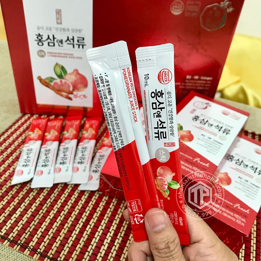 Nước lựu hồng sâm collagen chính hãng Daedong Hàn Quốc hộp 30 gói x 10ml