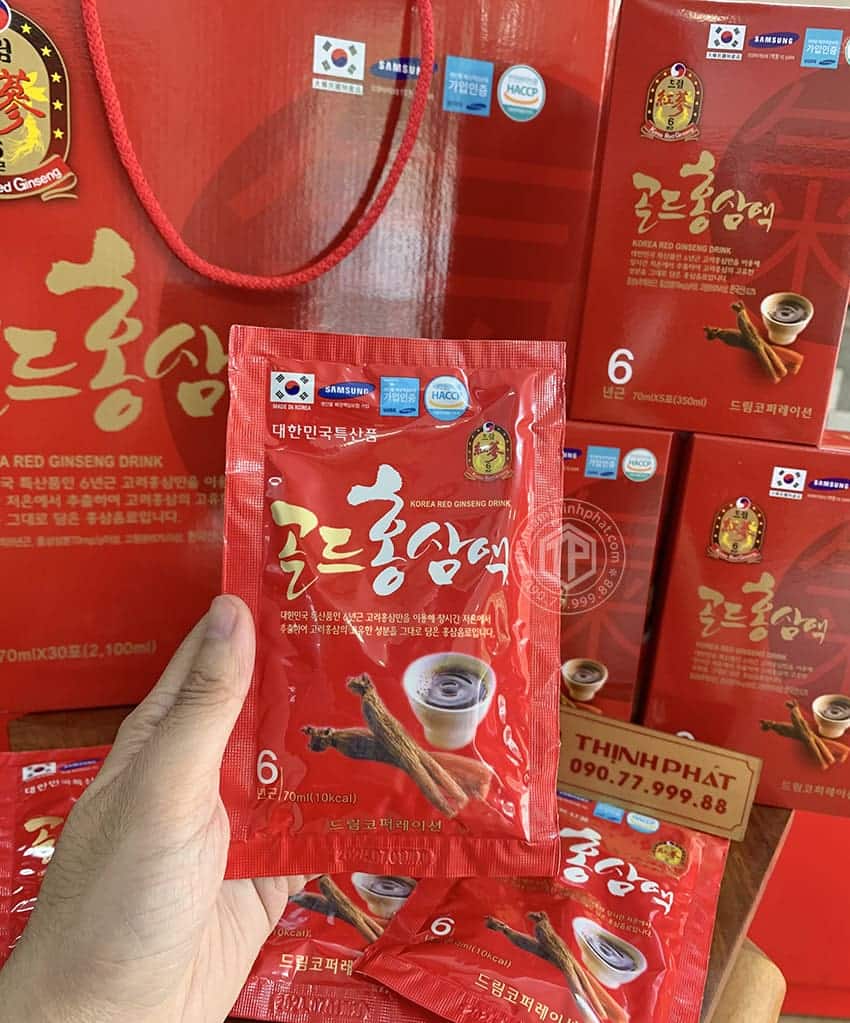 Nước Hồng Sâm 6 Năm Korea Red Ginseng Drink Sobek chính hãng Hàn Quốc