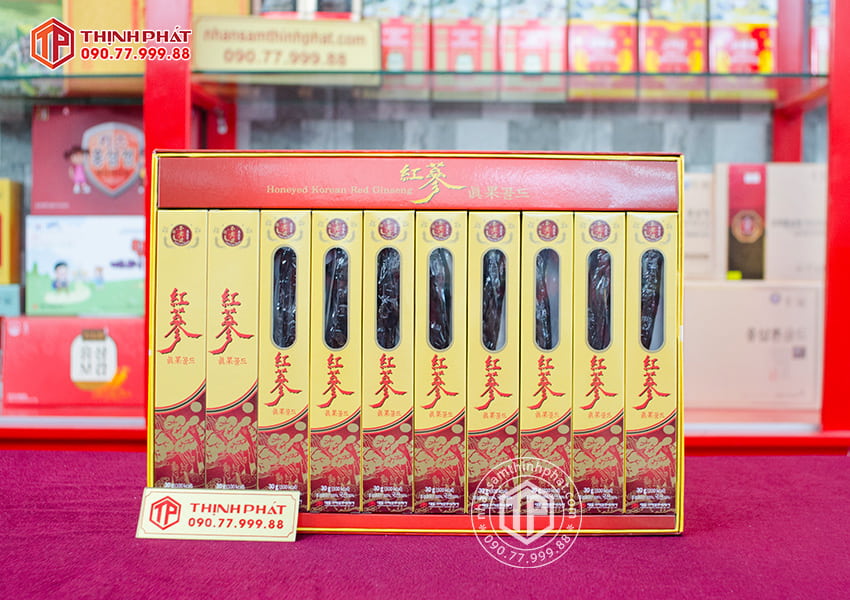 Hồng sâm củ tẩm mật ong chính hãng Deadong hộp 300g Sâm Hàn Quốc 6 năm tuổi chính hãng