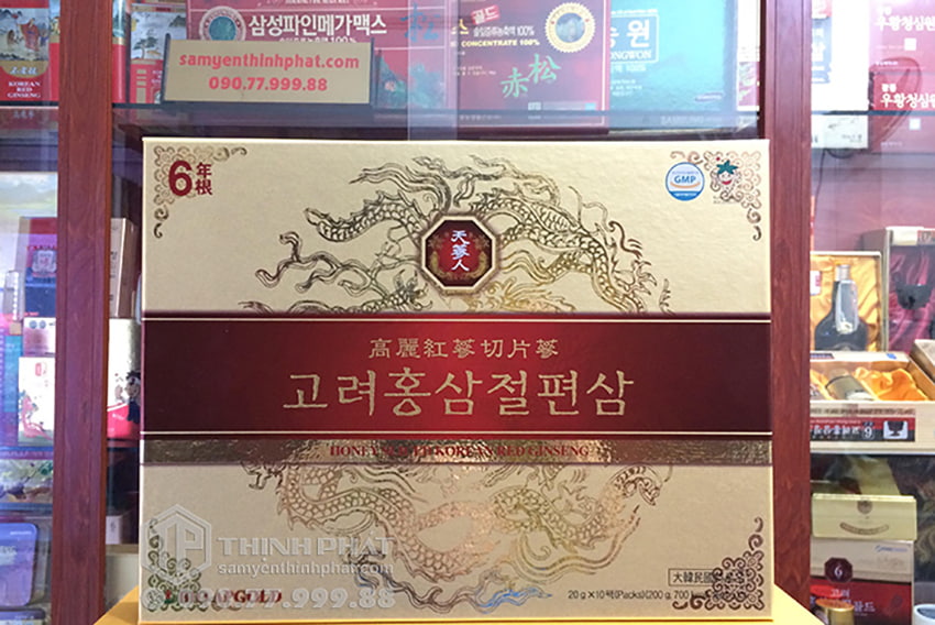 Hồng sâm lát tẩm mật ong chính hãng Bio ApGold sâm Hàn Quốc 6 năm tuổi