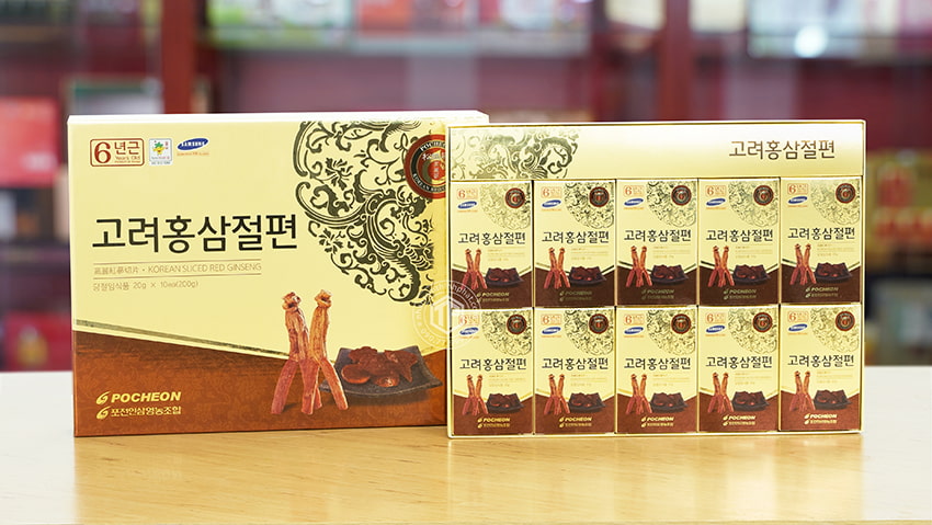 Hồng sâm lát tẩm mật ong sâm Hàn Quốc chính hãng Pocheon hộp 200g