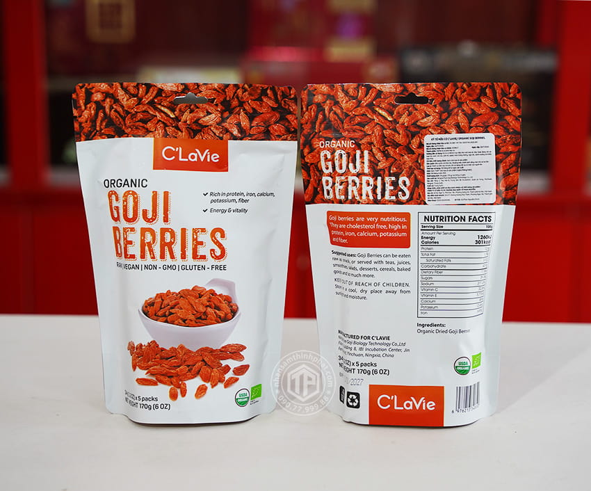 Kỷ tử hữu cơ Goji Berries túi 170g