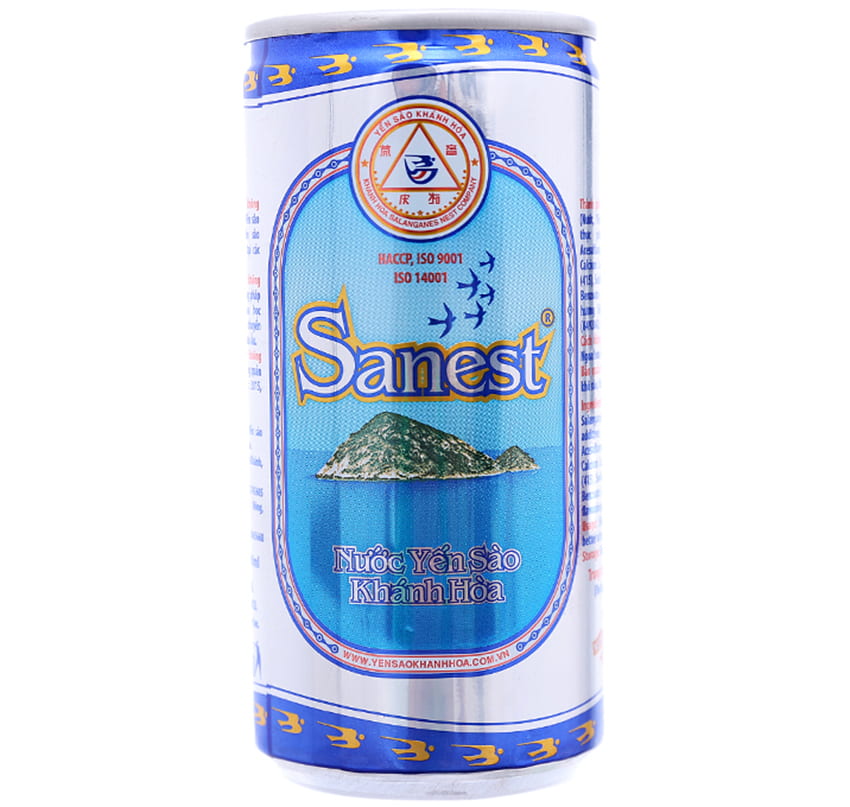 Nước Yến Sanest không đường thùng 30 lon